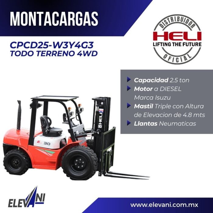 Montacargas combustion K2 series todo terreno