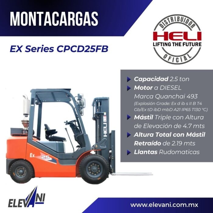 Montacargas combustion a prueba de explosiones